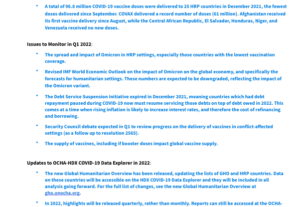 COVID-19 Data Explorer: Global Humanitarian Operations Monthly Highlights, Special 2021 Edition - World