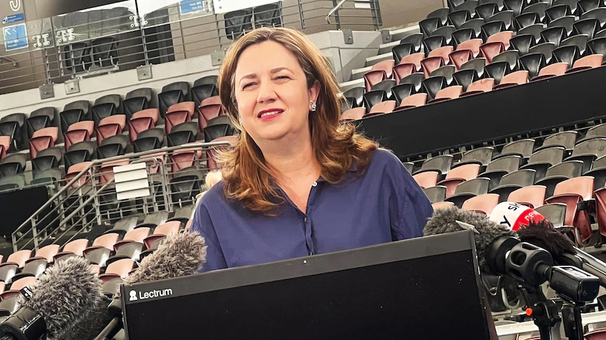 Qld Premier Annastacia Palaszczuk speaks at a media conference in Brisbane