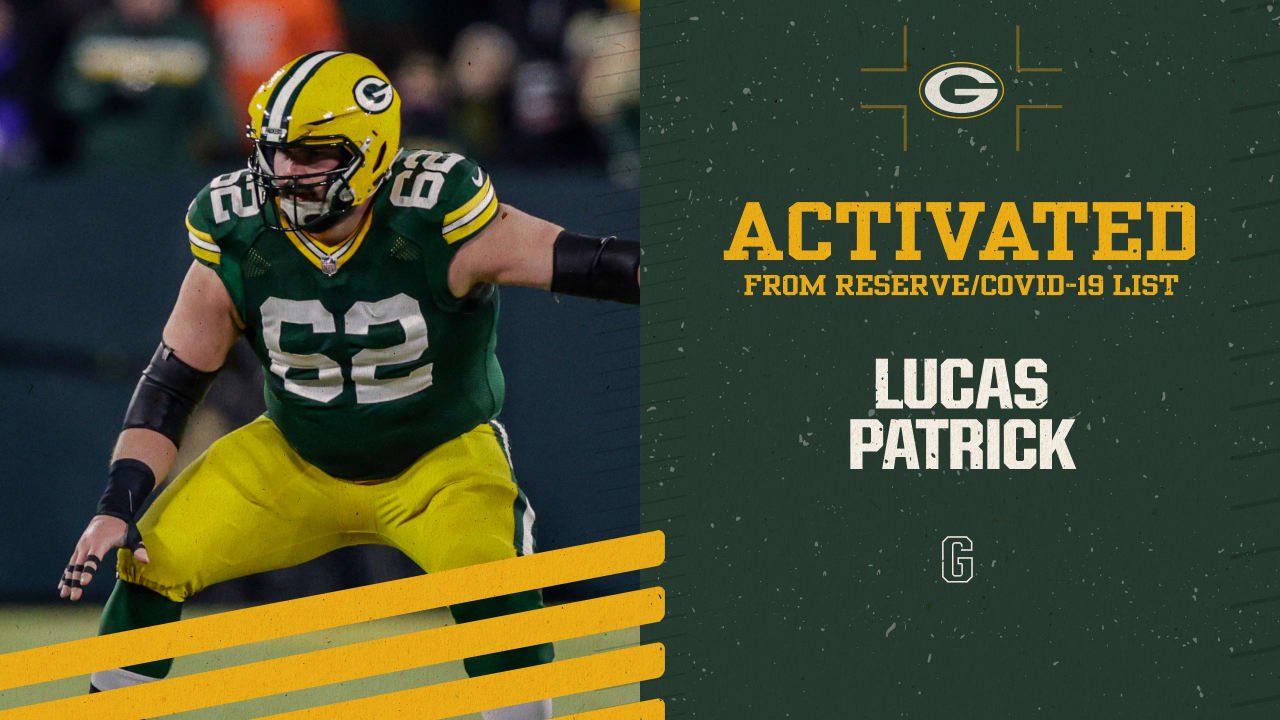 Packers activate G Lucas Patrick off reserve/COVID-19 list - Packers.com